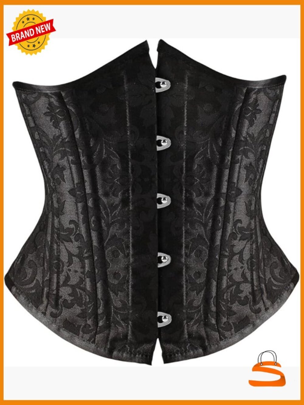 Underbust Waist Training Corset 26 Steel Boned Hourglass Shaper
